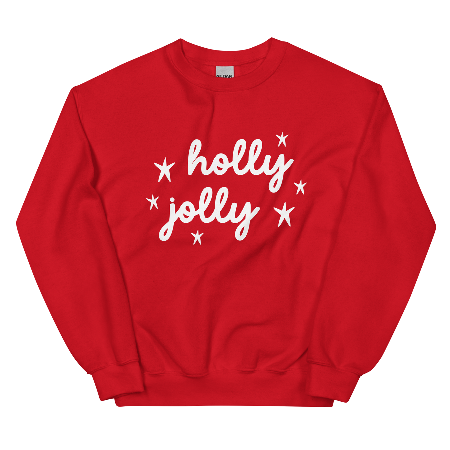 Holly Jolly Stars Christmas Crewneck Sweatshirt