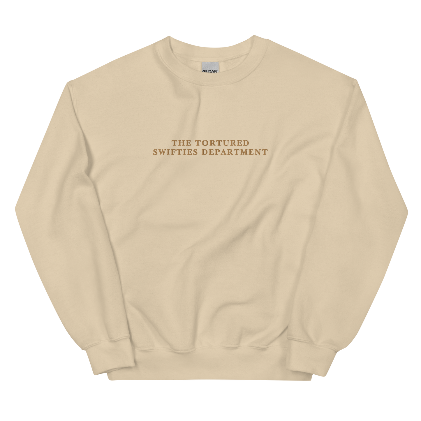 The Tortured Swifties Department Embroidered Crewneck Sweatshirt