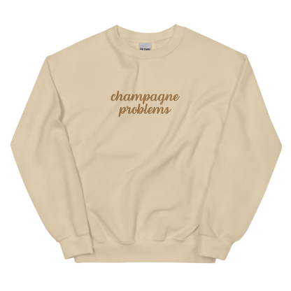 Champagne Problems Embroidered Sweatshirt