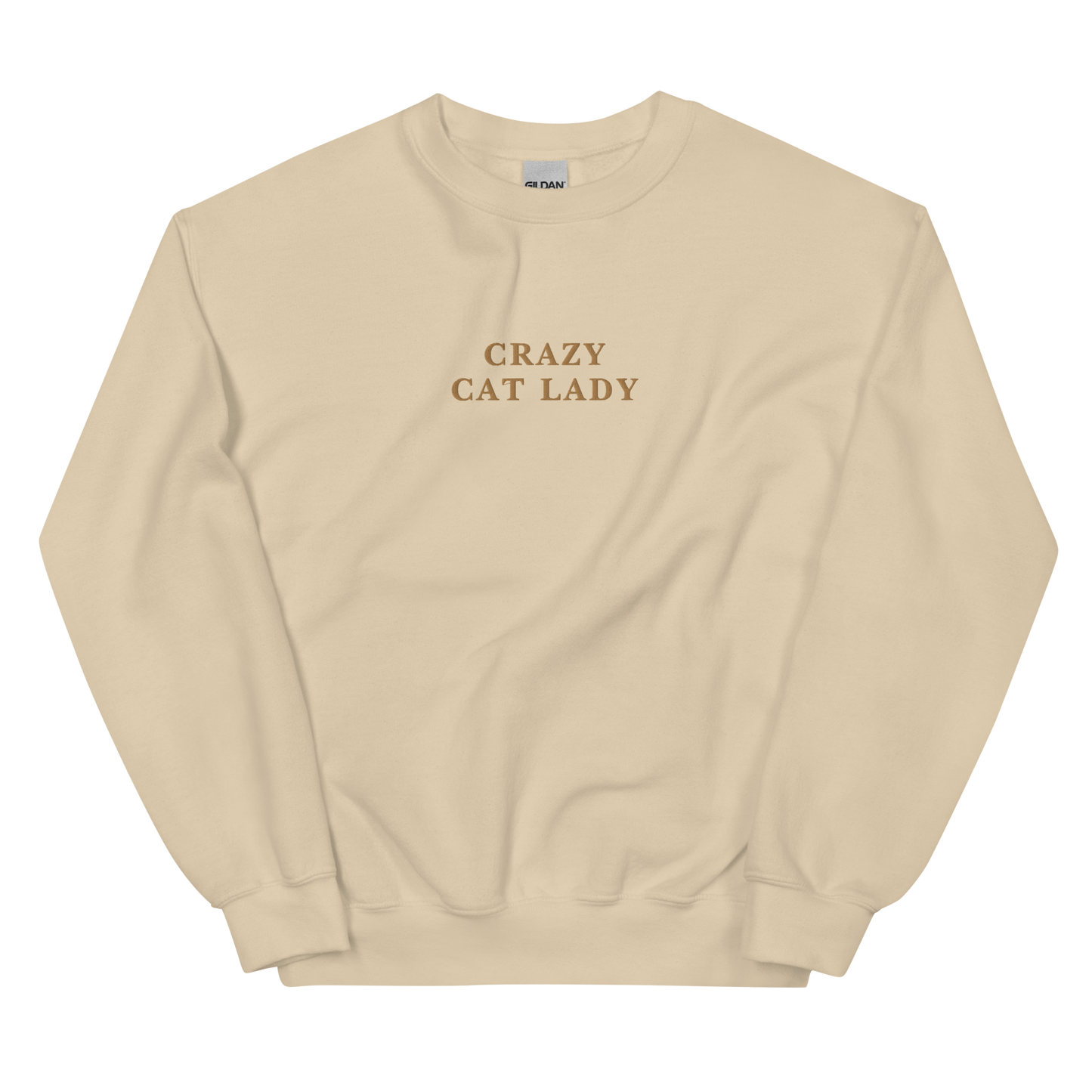 Crazy Cat Lady Embroidered Crewneck Sweatshirt