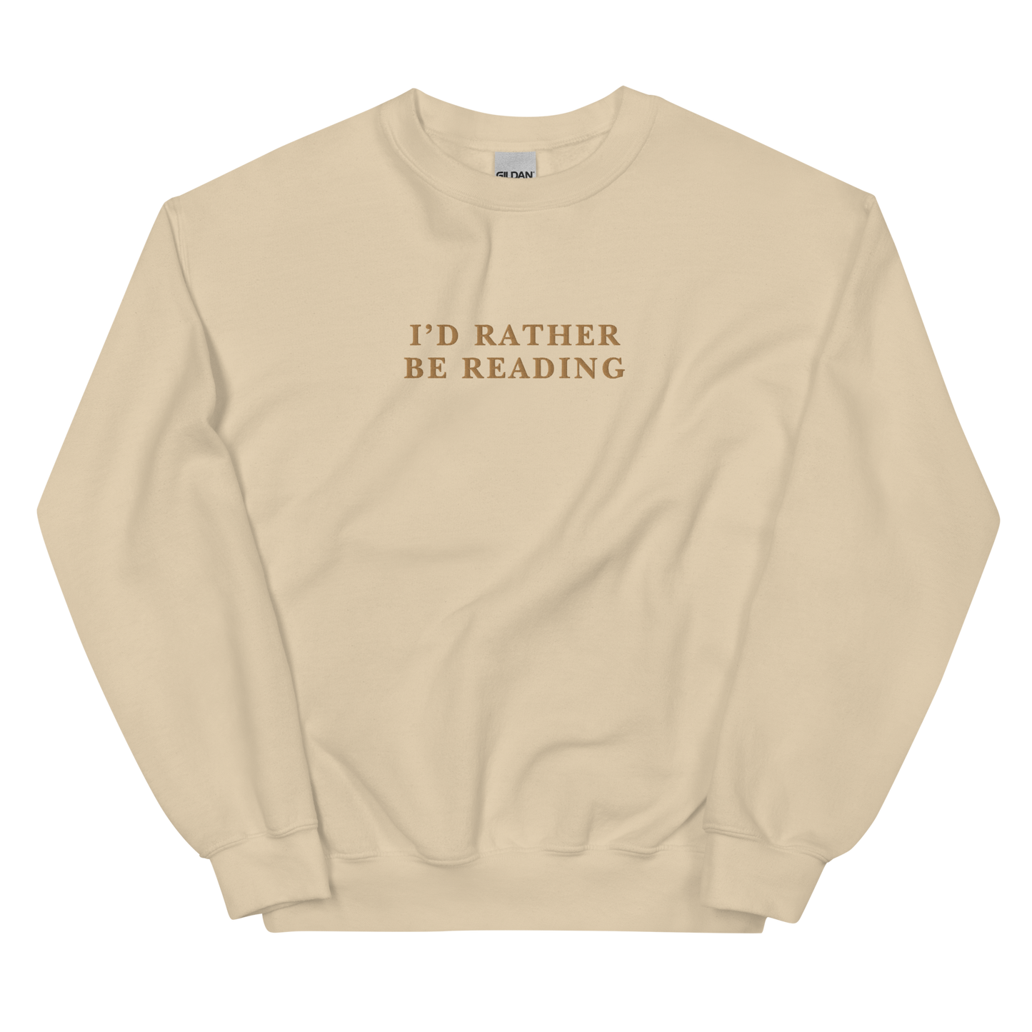 I'd Rather Be Reading Embroidered Crewneck Sweatshirt