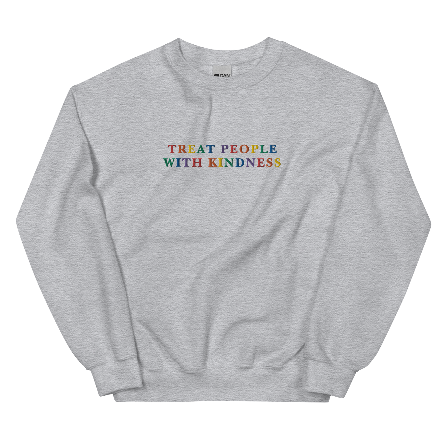 Treat People With Kindness Embroidered Crewneck Sweatshirt