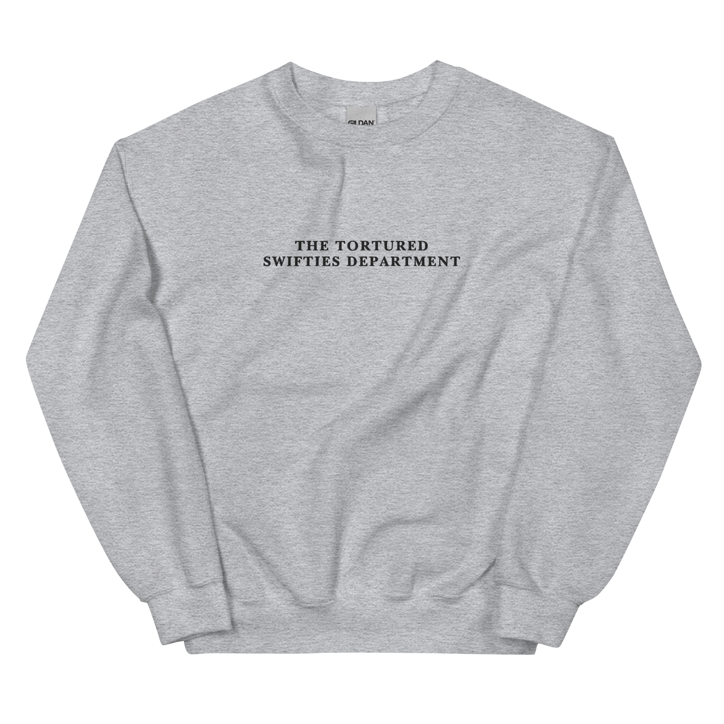 The Tortured Swifties Department Embroidered Crewneck Sweatshirt