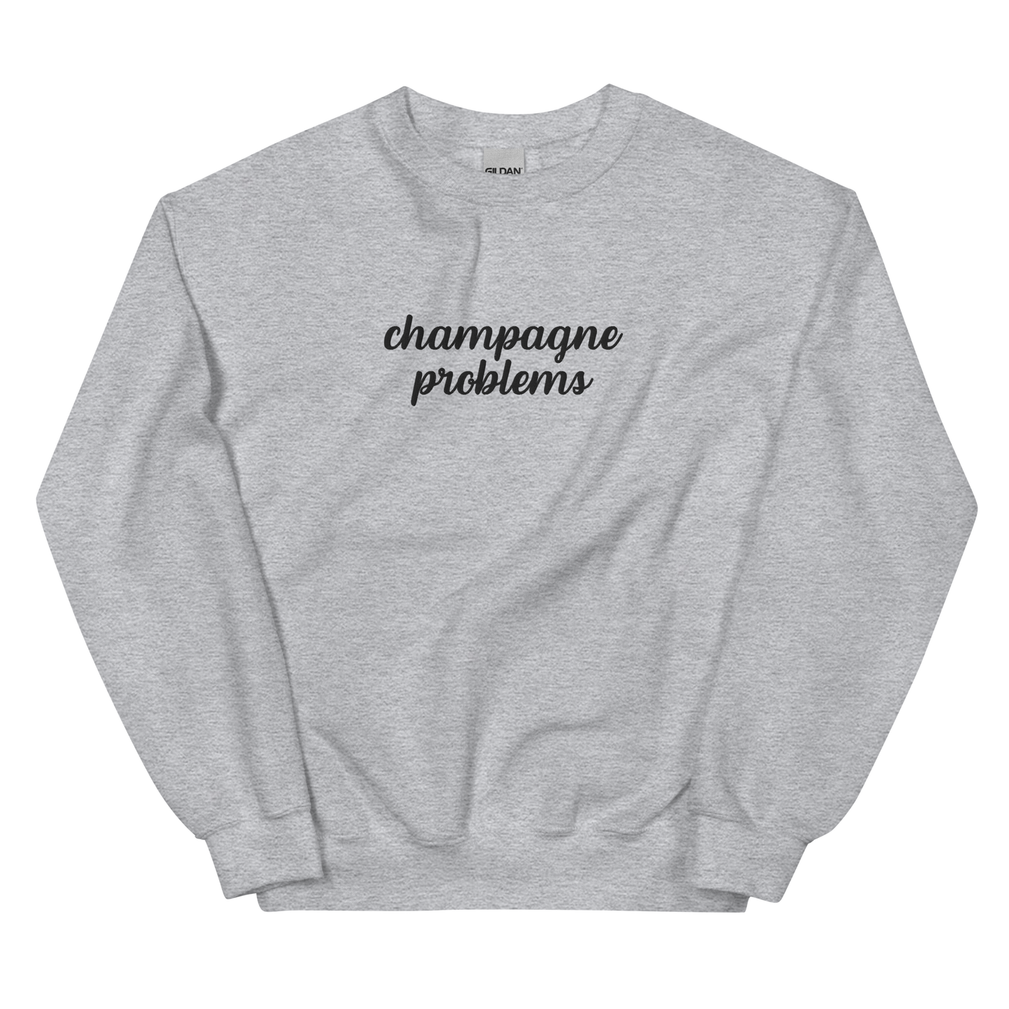 Champagne Problems Embroidered Sweatshirt