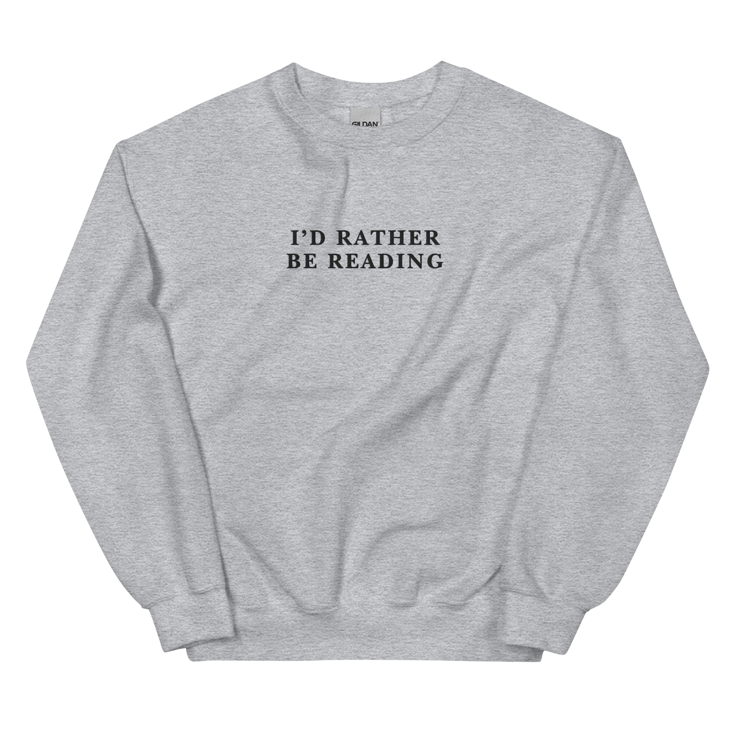 I'd Rather Be Reading Embroidered Crewneck Sweatshirt