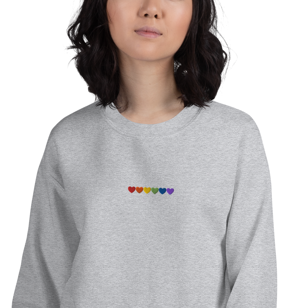 Pride Hearts Embroidered Sweatshirt