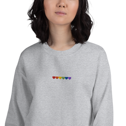 Pride Hearts Embroidered Sweatshirt