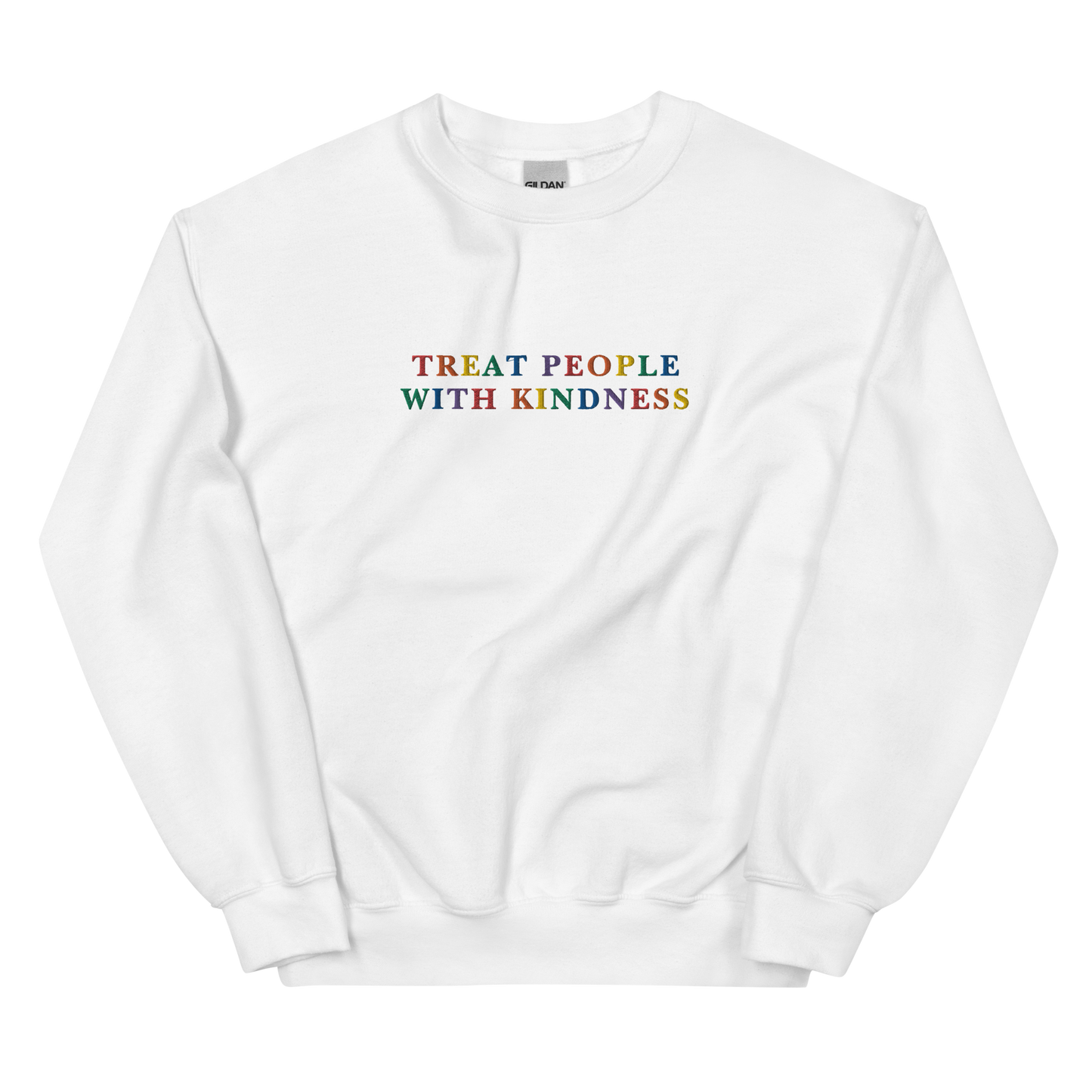 Treat People With Kindness Embroidered Crewneck Sweatshirt