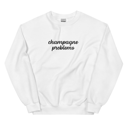 Champagne Problems Embroidered Sweatshirt