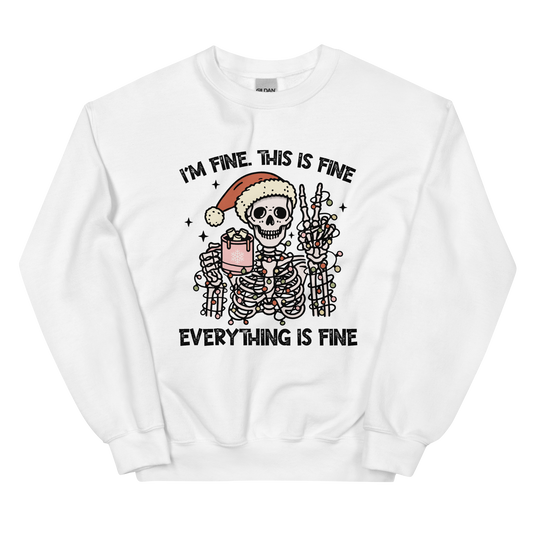 I'm Fine This is Fine Christmas Crewneck Sweatshirt