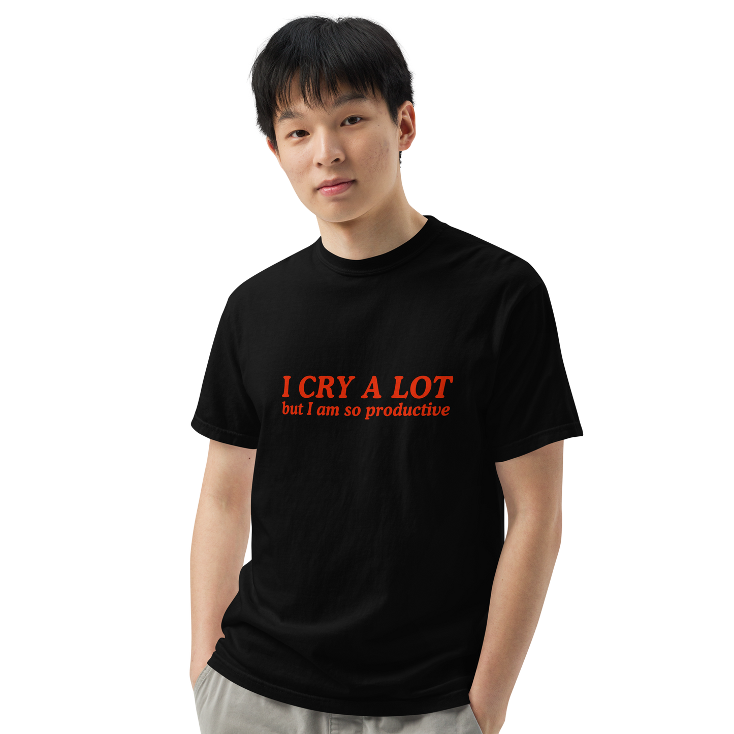 I Cry a Lot But I Am So Productive Premium T-Shirt