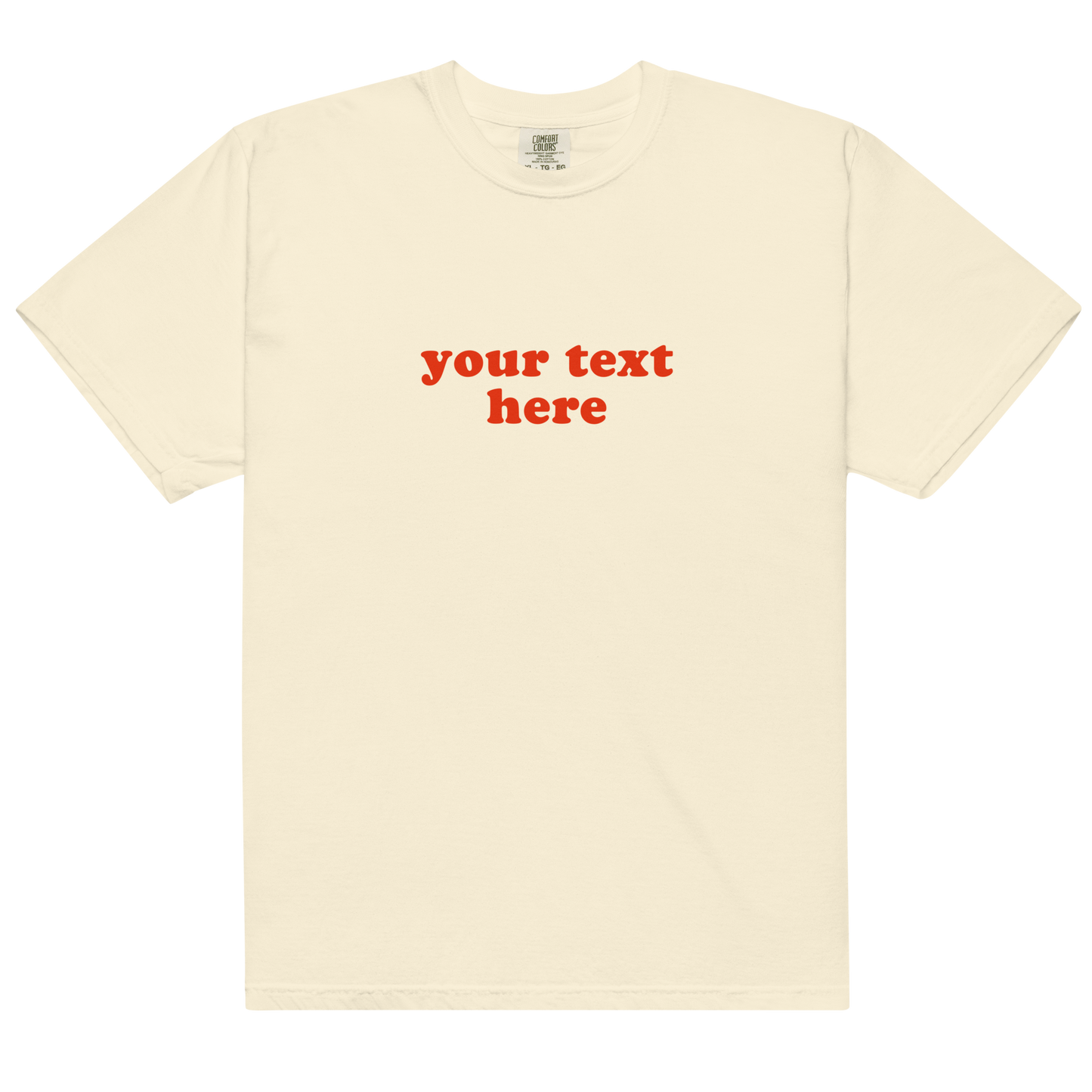 CUSTOM Red Text Premium T-Shirt