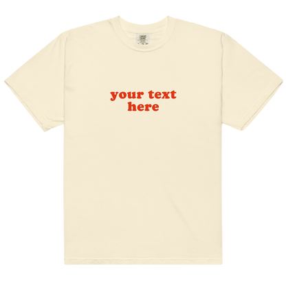 CUSTOM Red Text Premium T-Shirt