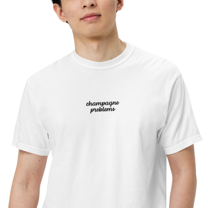 Champagne Problems Embroidered Premium T-Shirt