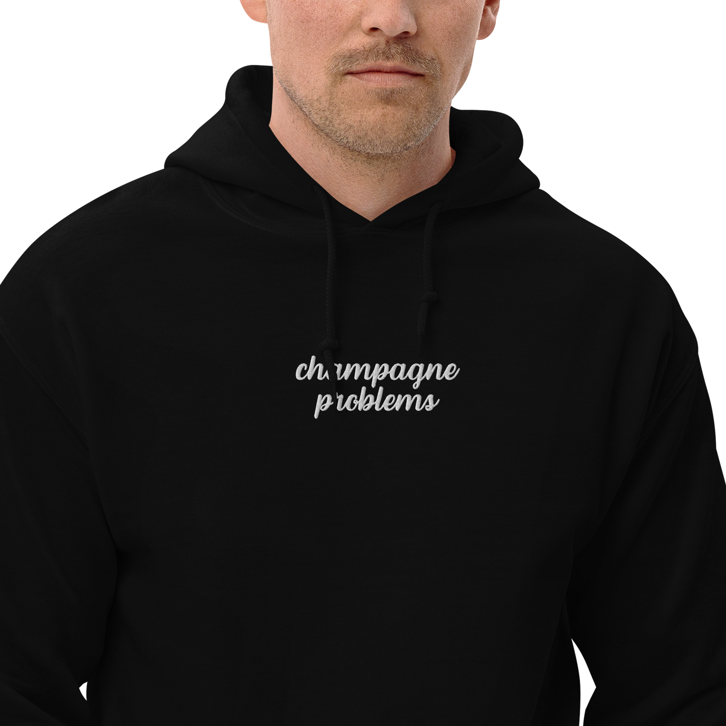 Champagne Problems Embroidered Hoodie