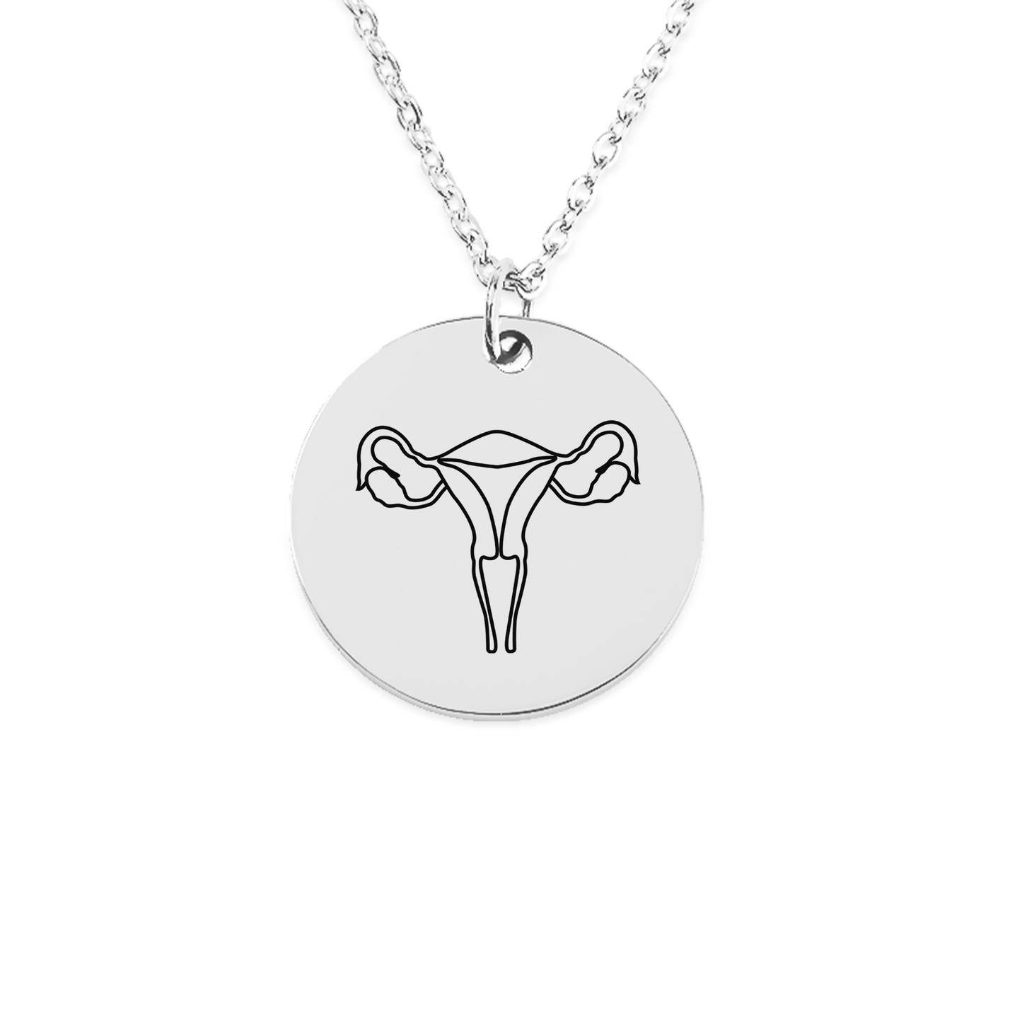 Uterus Feminist Coin Necklace