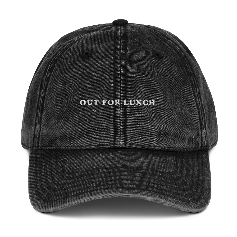 Out For Lunch Embroidered Vintage Cap