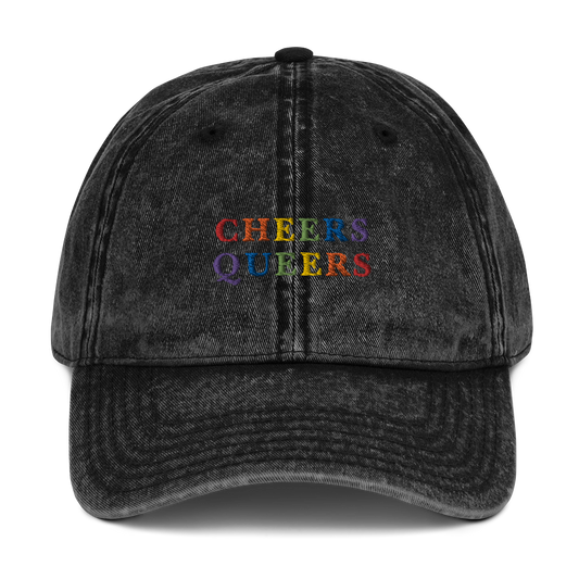 Cheers Queers Pride Embroidered Vintage Cap