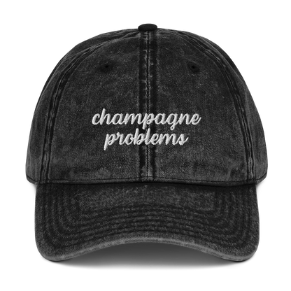 Champagne Problems Embroidered Vintage Cap