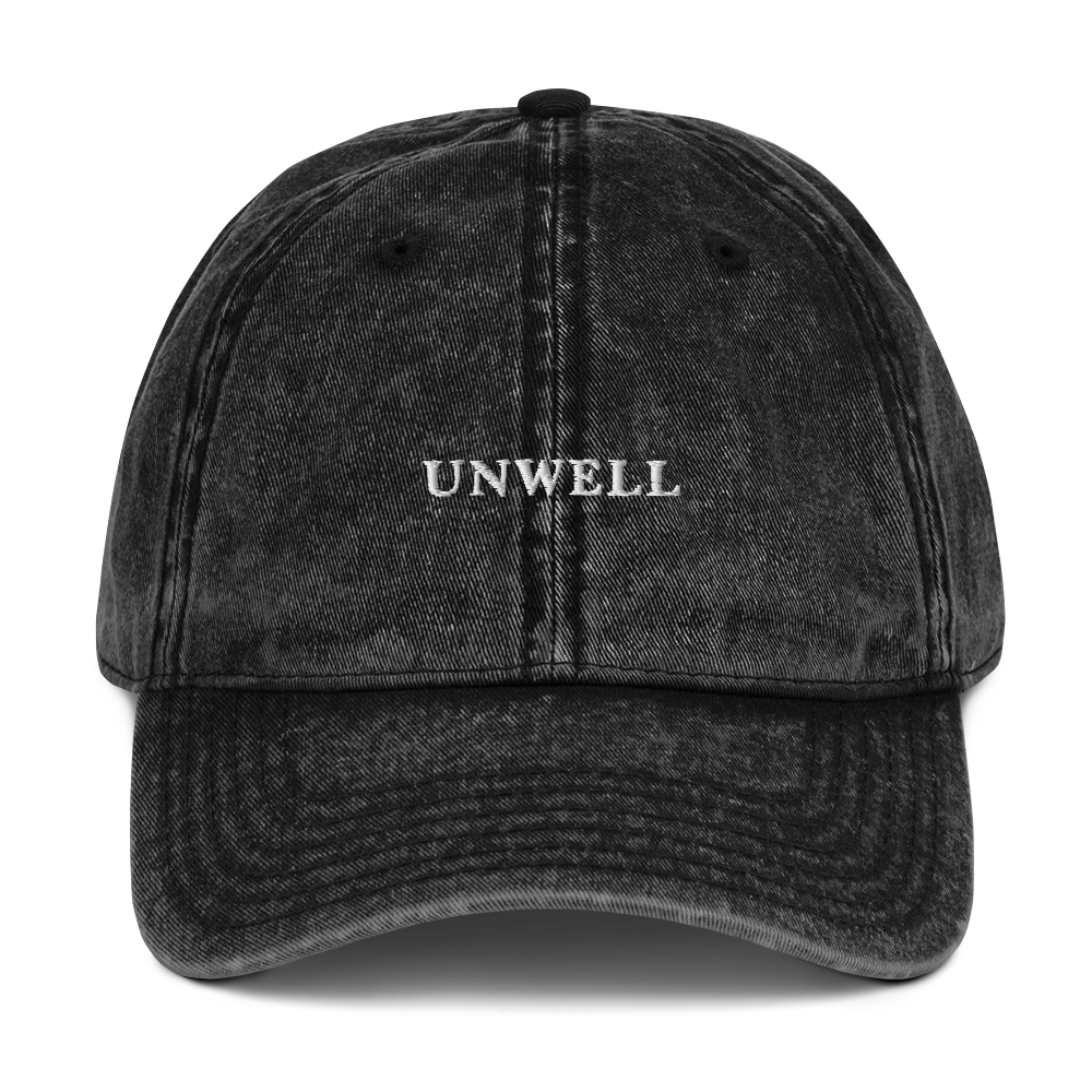 Unwell Embroidered Vintage Cap