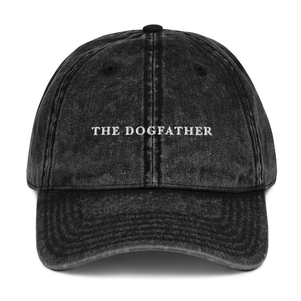 The Dogfather Embroidered Vintage Cap