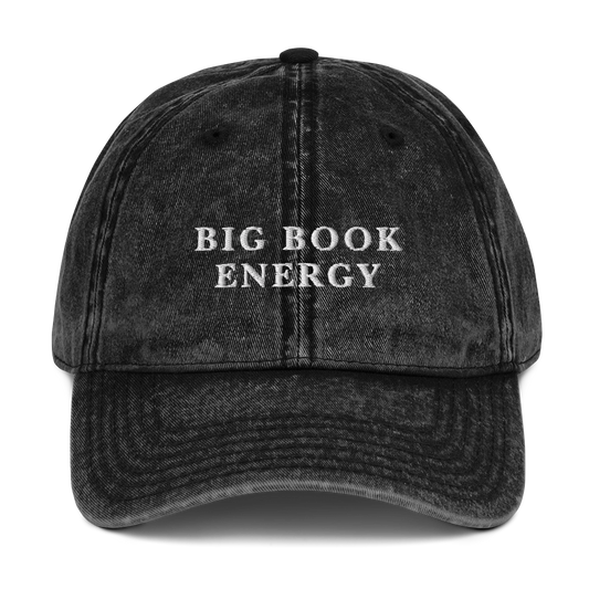 Big Book Energy Bookish Embroidered Vintage Cap