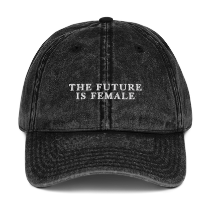 The Future Is Female Embroidered Vintage Cap