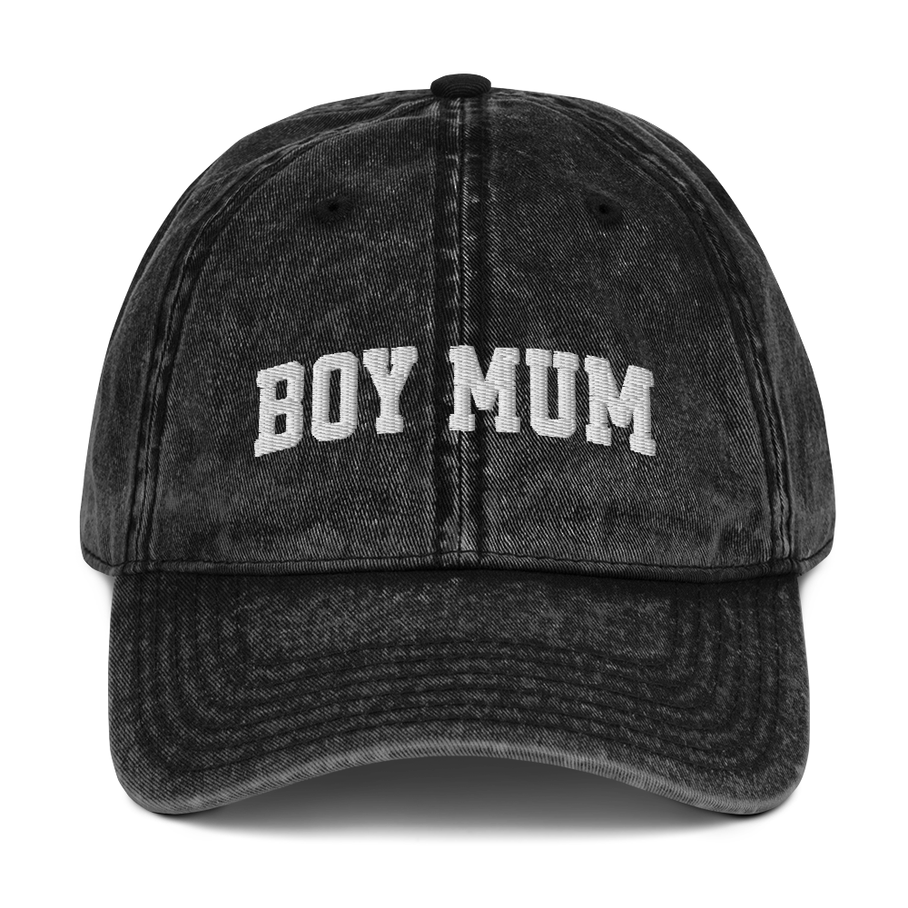 Boy Mum Embroidered Vintage Cap