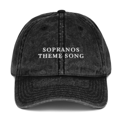 Sopranos Theme Song Embroidered Vintage Cap