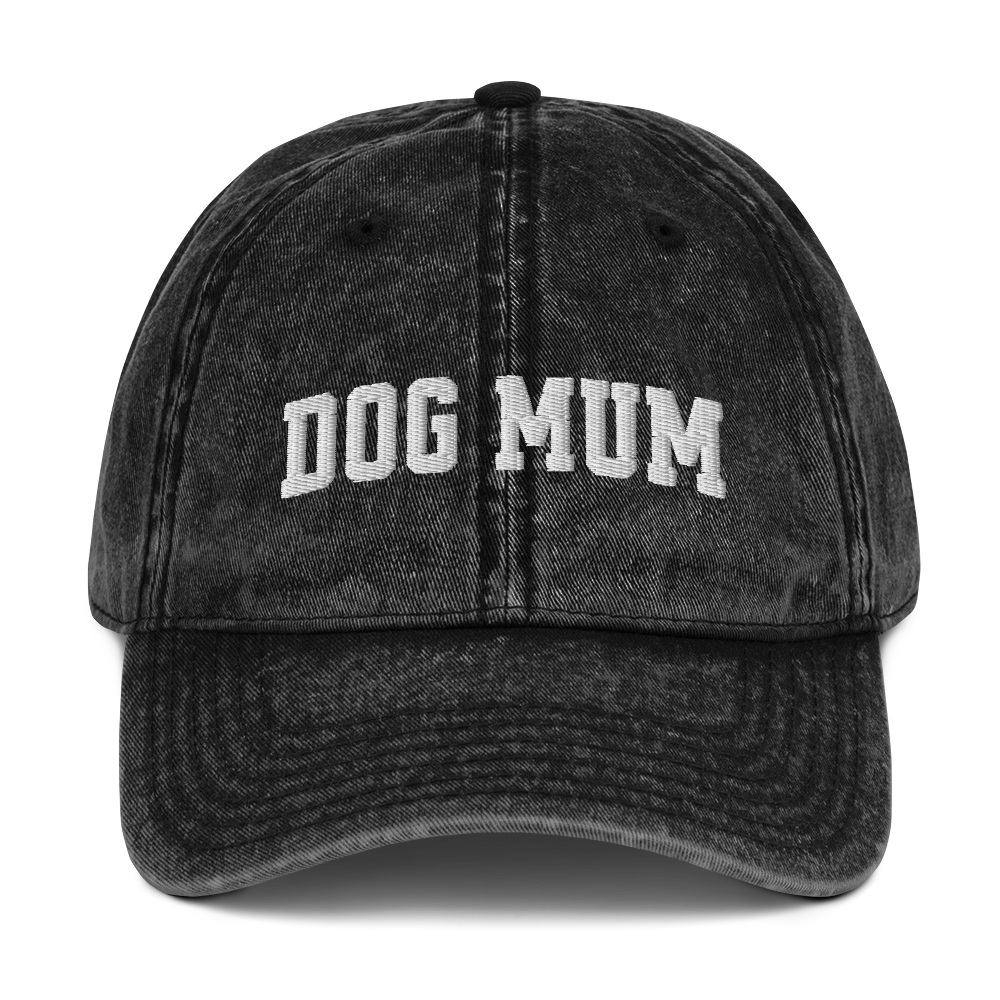 Dog Mum Embroidered Vintage Cap