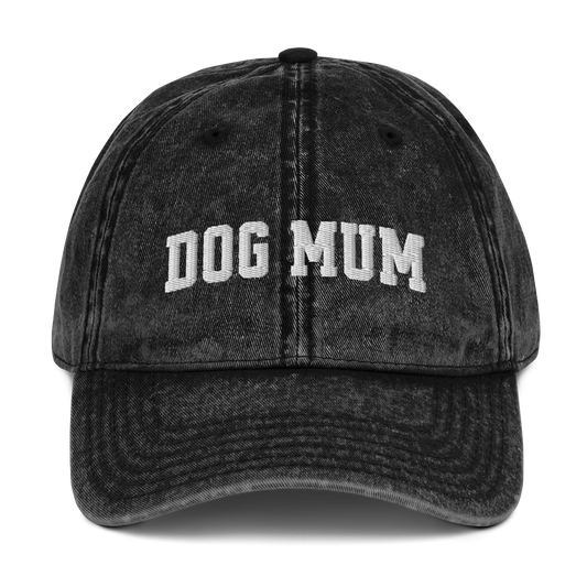 Dog Mum Embroidered Vintage Cap