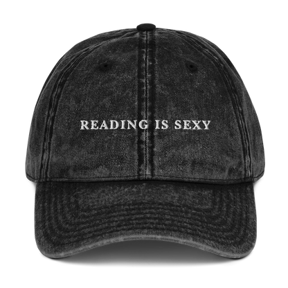 Reading Is Sexy Embroidered Vintage Cap