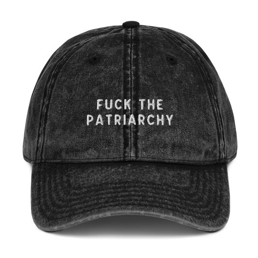 Fuck the Patriarchy Feminist Embroidered Vintage Cap