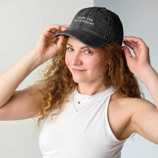 Fuck the Patriarchy Feminist Embroidered Vintage Cap