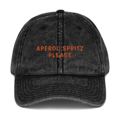 Aperol Spritz Please Embroidered Vintage Cap