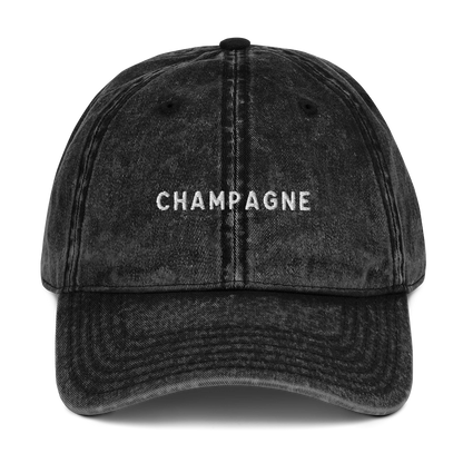 Champagne Embroidered Vintage Cap