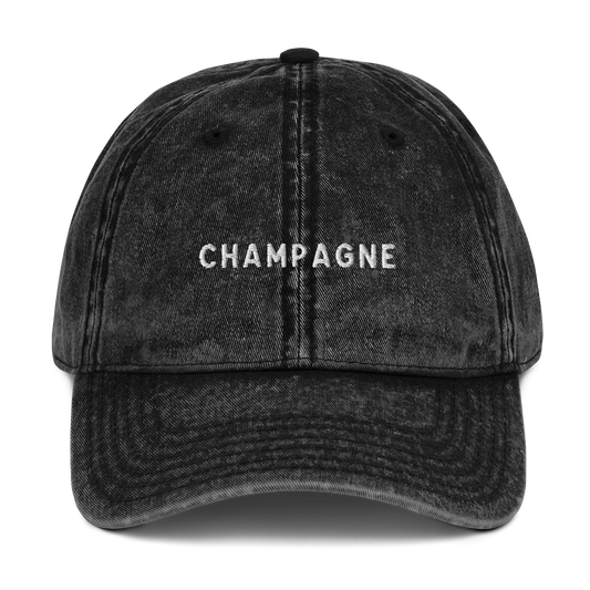 Champagne Embroidered Vintage Cap