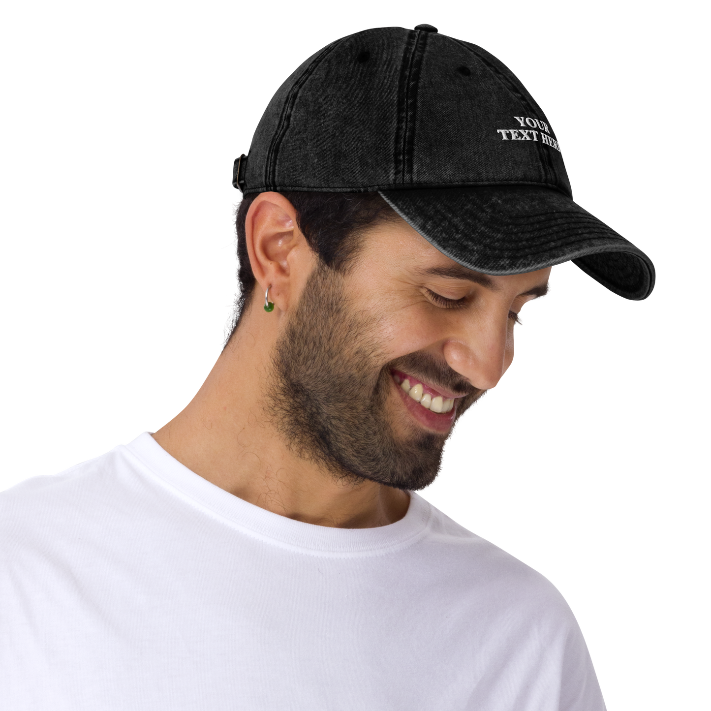 CUSTOM Your Text Embroidered Vintage Cap