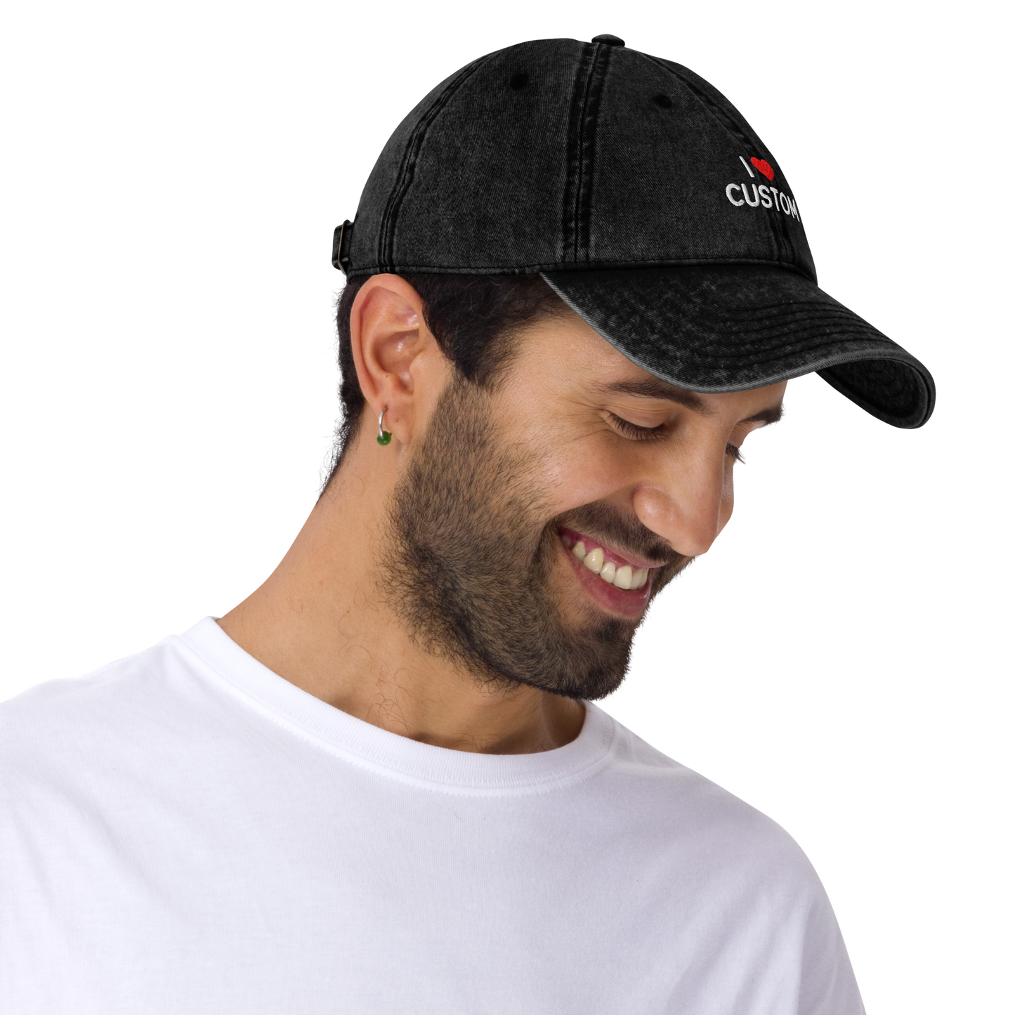 I Love (CUSTOM) Embroidered Vintage Cap