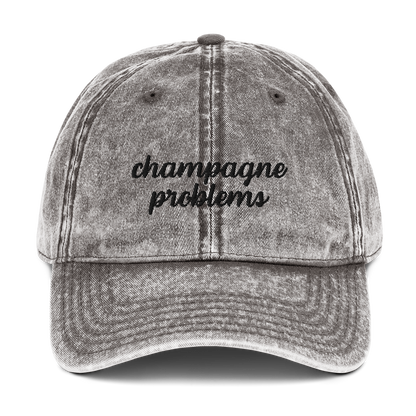 Champagne Problems Embroidered Vintage Cap