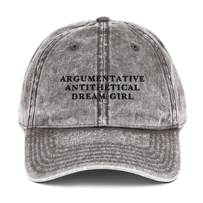 Argumentative, Antithetical Dream Girl Embroidered Vintage Cap