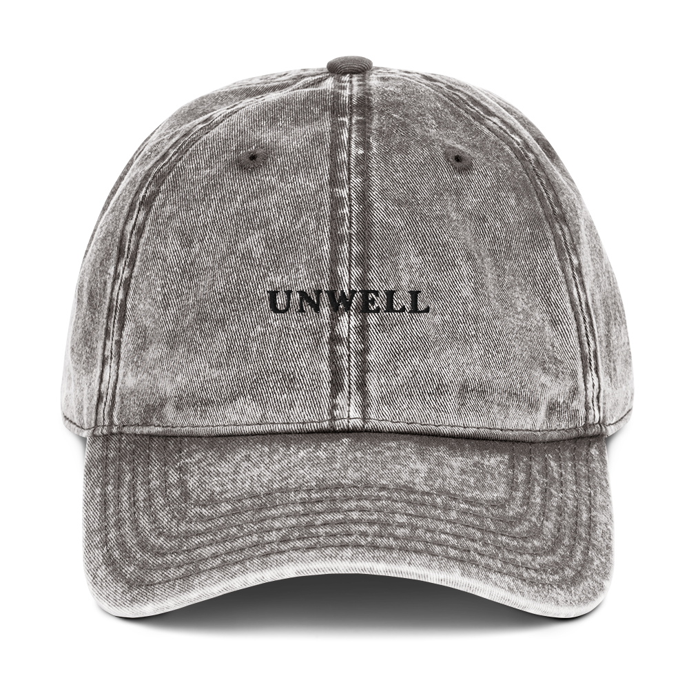 Unwell Embroidered Vintage Cap