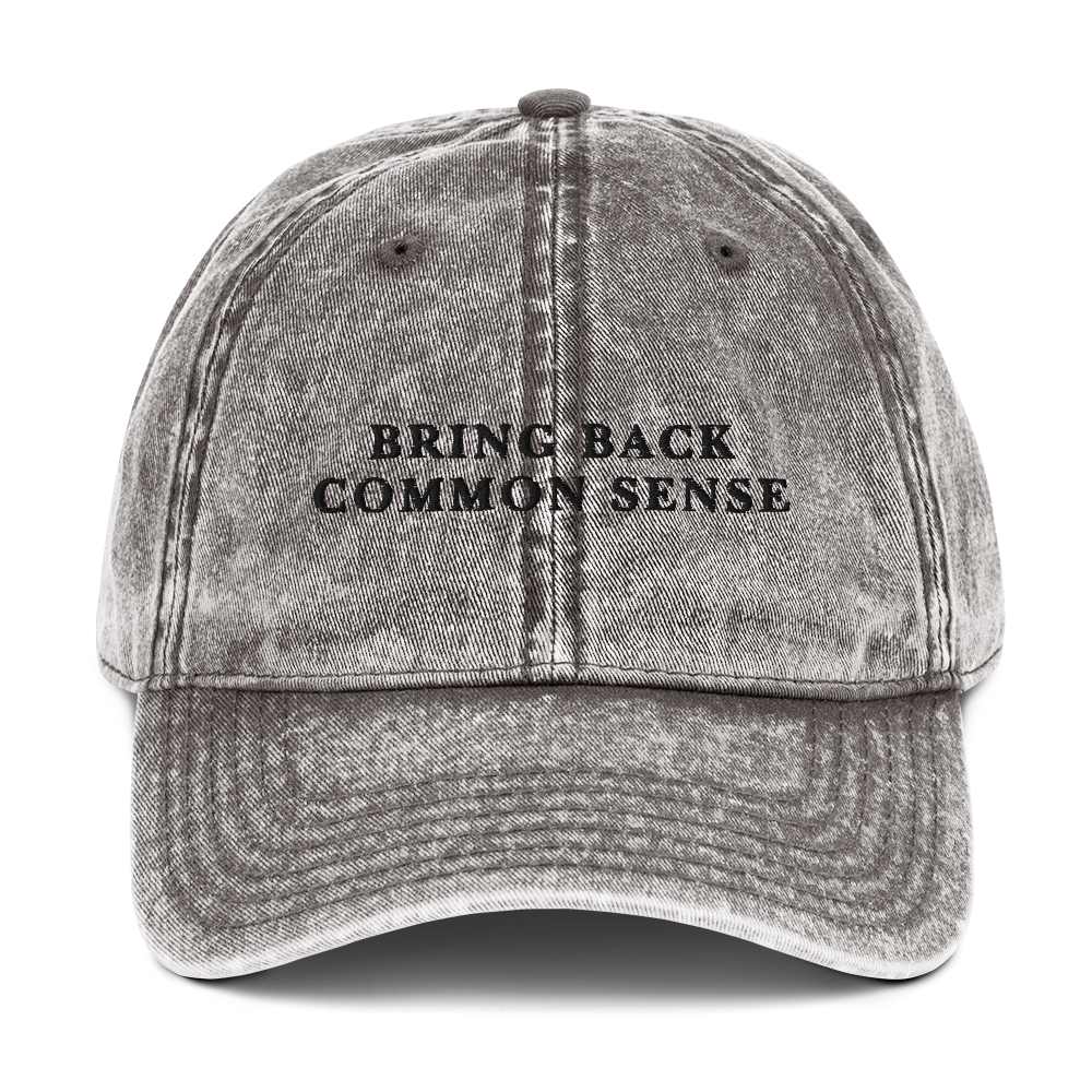 Bring Back Common Sense Embroidered Vintage Cap