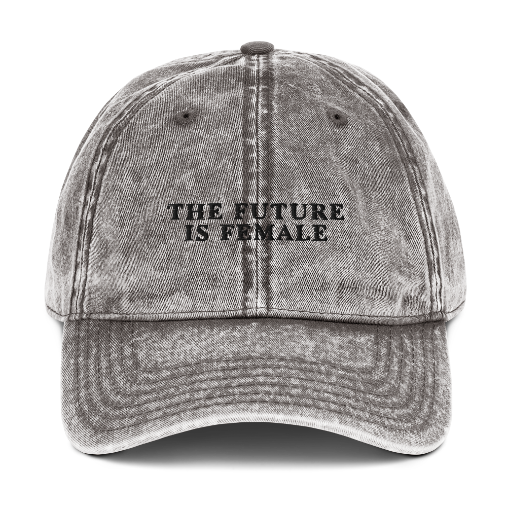 The Future Is Female Embroidered Vintage Cap