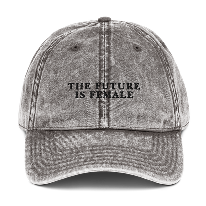 The Future Is Female Embroidered Vintage Cap