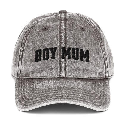 Boy Mum Embroidered Vintage Cap