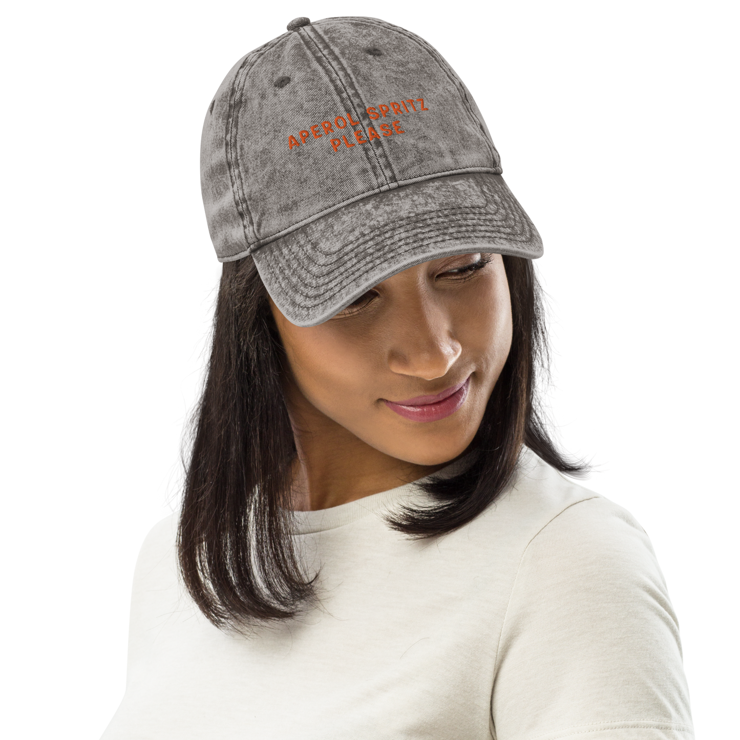 Aperol Spritz Please Embroidered Vintage Cap