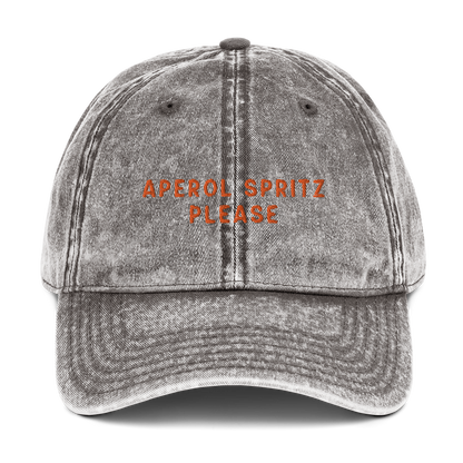 Aperol Spritz Please Embroidered Vintage Cap