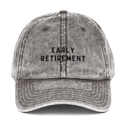 Early Retirement Embroidered Vintage Cap