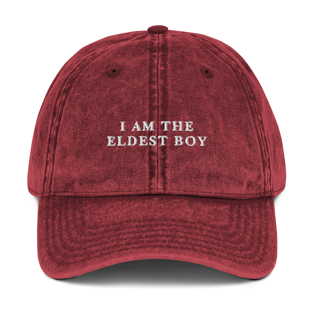 I Am The Eldest Boy Succession Embroidered Vintage Cap